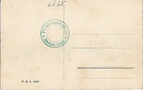 AK Edmundsklamm. Festung. Böhm. Schweiz. ca. 1925, Postkarte. Serien Nr