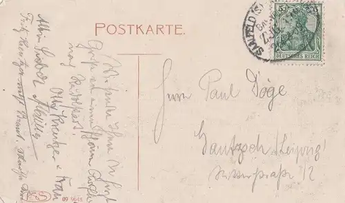 AK Ober-Preilipp bei Rudolstadt. Truppelsburg. ca. 1909, Postkarte. Serien Nr