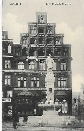 AK Lüneburg. Sand, Reichenbachbrunnen. ca. 1916, Postkarte. Serien Nr, ca. 1916