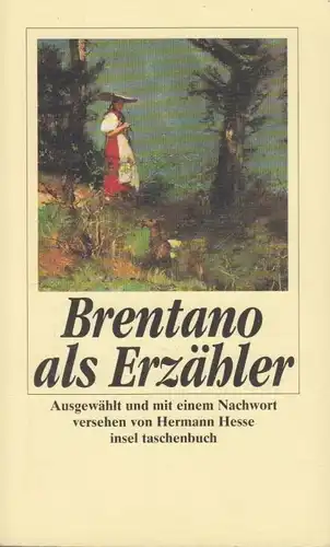 Buch: Brentano als Erzähler, Brentano, Clemens. Insel taschenbuch, 1998
