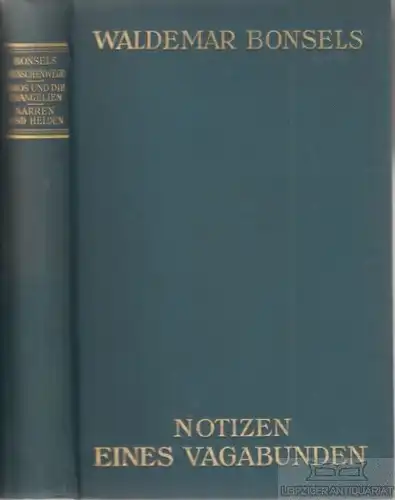 Buch: Menschenwege, Bonsels, Waldemar. 1930, Verlag von Th. Knaur Nachf