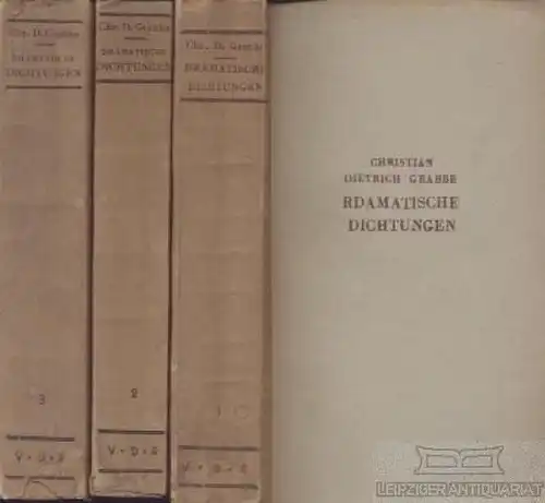 Buch: Dramatische Dichtungen (in 3 Bänden), Grabbe, Hermann. 3 Bände, 1944