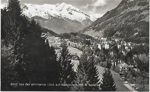 AK Blick von der schwarzen Liesl auf Badgastein 1083 m Seehöhe. ca... Postkarte