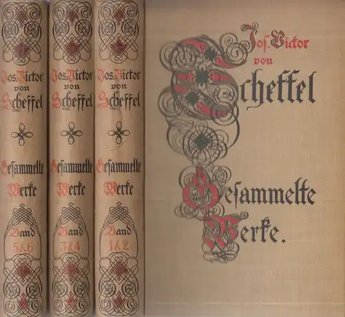 Buch: J. V. von Scheffels Gesammelte Werke, 6 in 3 Bänden, Adolf Bonz & Comp.