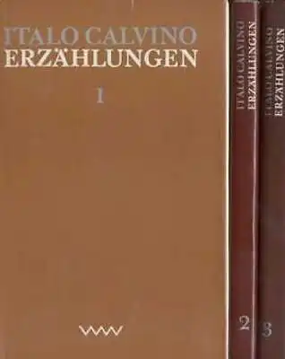 Buch: Erzählungen 1-3, Calvino, Italo. 3 Bände, 1979, Verlag Volk und Welt