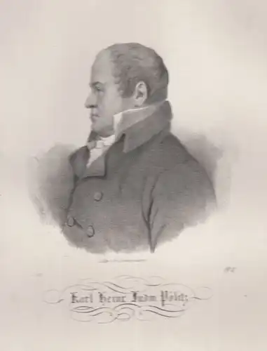 Karl Heinrich Ludwig Pölitz (1772-1838). Original-Lithographie, 1840, Zimmermann