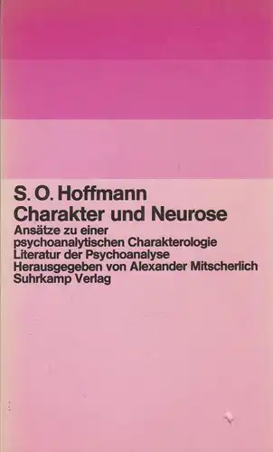 Buch: Charakter und Neurose, Hoffmann, S.O., 1979, Suhrkamp, gebraucht, gut