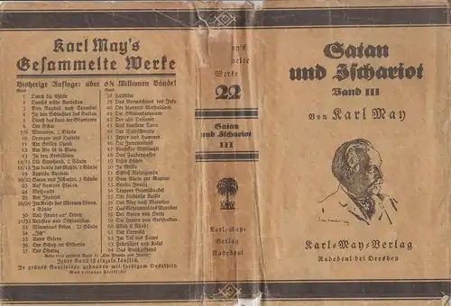 Schutzumschlag: Satan und Ischariot Band III. May, Karl, Karl-May-Verlag