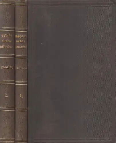 Buch: Geschichte der alten Brüderkirche, 2 Bände. 1865/66, Pemsel, Schultze