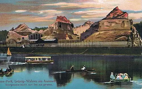 AK Luna-Park Leipzig-Wahren am Auensee. ca. 1915, Postkarte. 1915