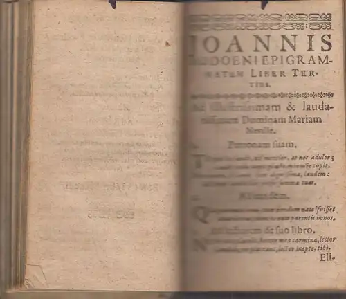 Buch: Epigrammatum Joannis Owen Cambro-Britanni, 3 Teile, 1622, Schüreri