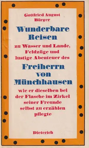 Sammlung Dieterich 155, Wunderbare Reisen, Bürger, Gottfried August. 1980
