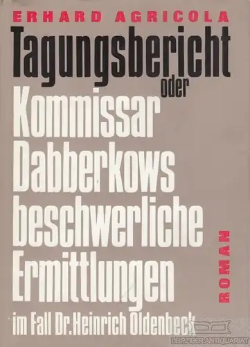 Buch: Tagungsbericht, Agricola, Erhard. 1986, Greifenverlag, gebraucht, gut