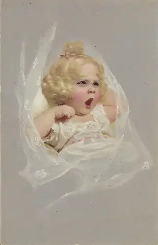 AK Schreiendes blondes Mädchen. ca. 1910, Postkarte, gebraucht, gut