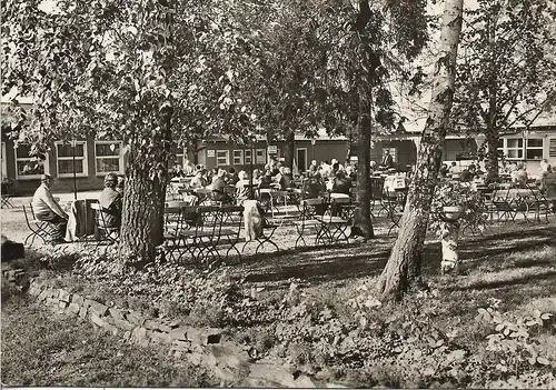 AK Konsum Gaststätte Dänkritzer Schmiede. Kaffeegarten. ca. 1973, gebraucht, gut