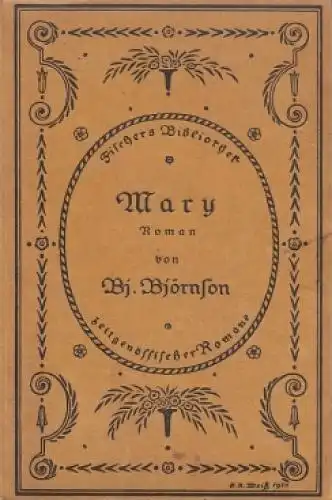 Buch: Mary, Björnson, Björnstjerne. 1910, S. Fischer Verlag, Roman