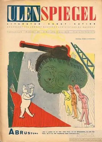 Ulenspiegel, Jahrgang 3, Nr. 22, 1948, Sandberg, Herbert u.a. 1948, Abrüstung