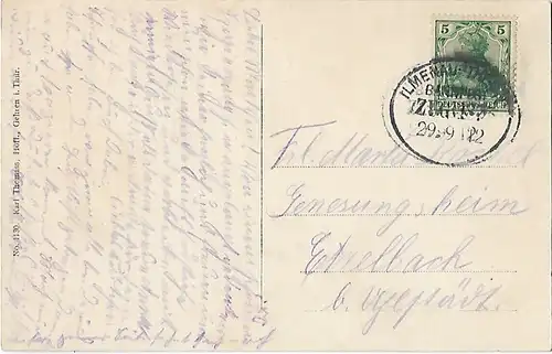 AK Kletts Hotel und Kurhaus Manebach i. Thür. Besitzer A. Franz. ca... Postkarte