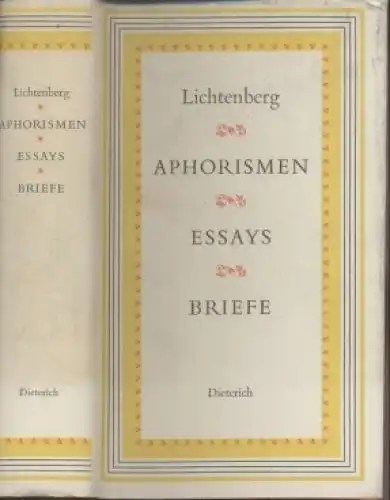 Sammlung Dieterich 260, Aphorismen. Essays. Briefe, Lichtenberg, Georg Christoph