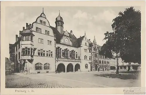 AK Freiburg i. B. Rathaus. ca. 1916, Postkarte. Serien Nr, ca. 1916