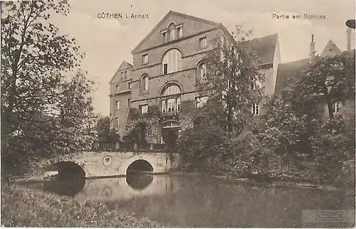 AK Cöthen i. Anhalt. Partie am Schloss ca. 1913, Postkarte. Ca. 1913