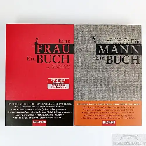 Buch: Eine Frau. Ein Buch / Ein Mann. Ein Buch, Blümner. 2 Bände, Goldmann
