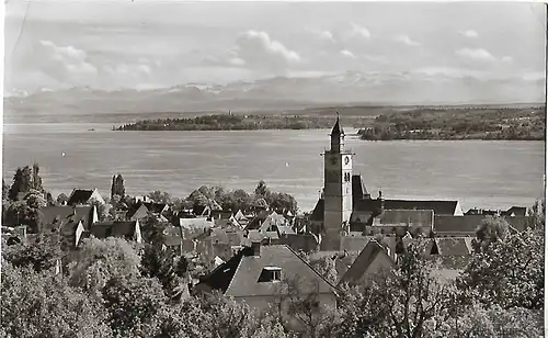 AK Luftkurort und Kneippheilbad Überlingen am Bodensee mit Blick... Postkarte