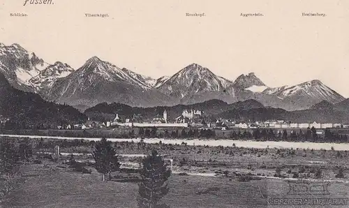 AK Füssen. ca. 1913, Postkarte. Ca. 1913, Verlag M. Kurth, gebraucht, gut