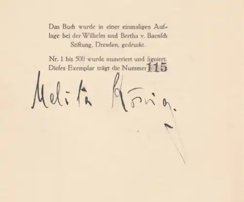 Buch: Die Liebe und der Tod, König, Melita. 1923, Verlag von Reuss & Pollack