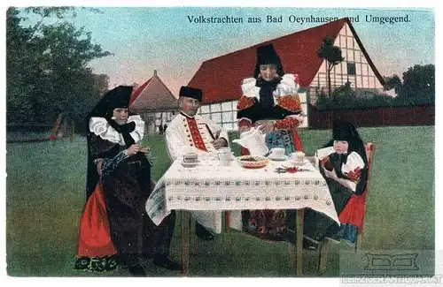 AK Volkstrachten aus Bad Oeynhausen und Umgegend, Postkarte. No. 44, ca. 1912