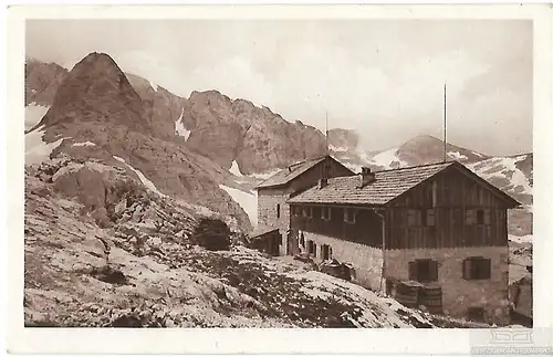 AK Simonyhütte der Sektion Austria. ca. 1906, Postkarte. Serien Nr, ca. 1906