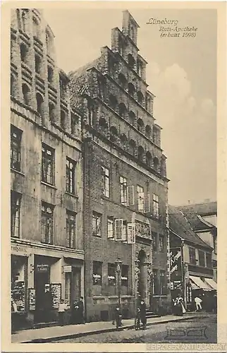 AK Lüneburg. Rats-Apotheke. ca. 1913, Postkarte. Serien Nr, ca. 1913