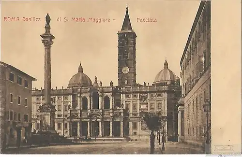 AK Roma. Basilica di S. Maria Maggiore Facciata. ca. 1913, Postkarte. Ca. 1913