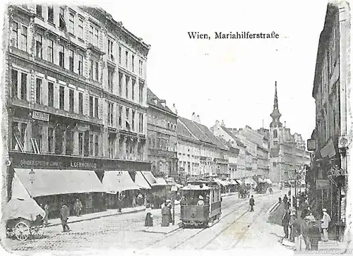 AK Wien. Mariahilferstraße. ca. 1913, Postkarte. Ca. 1913, Verlag A. Böhm