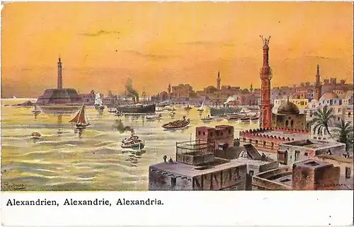 AK Alexandrien. ca. 1908, Postkarte. Serien Nr, ca. 1908, Verlag Max H. Rudmann