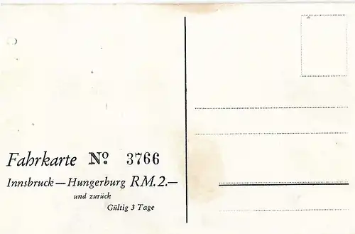 AK Talfahrt. Innsbruck. Hungerburgbahn. Bergfahrt. ca. 1906, Postkarte. Ca. 1906