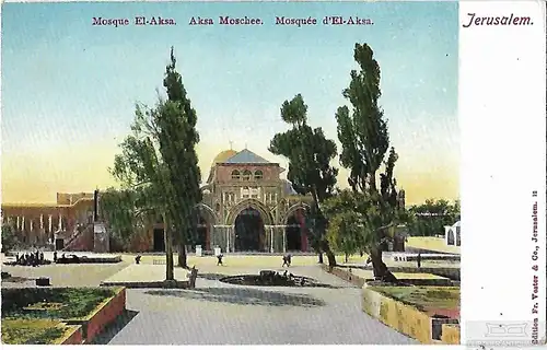 AK Jerusalem. Aksa Moschee. ca. 1913, Postkarte. Serien Nr, ca. 1913