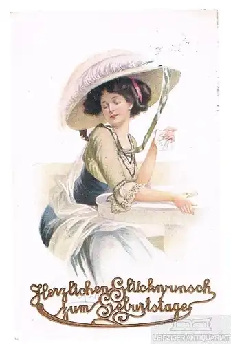AK Herzlichen Glückwunsch zum Geburtstage, Postkarte. Geburstagskarte, ca. 1912
