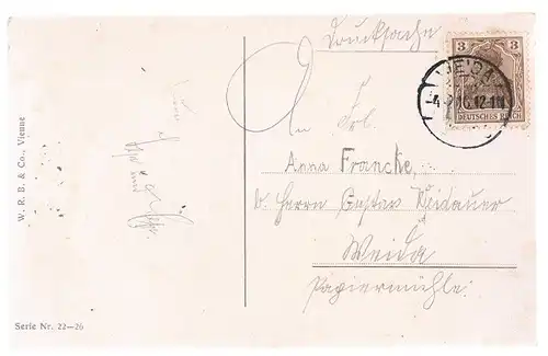 AK Herzlichen Glückwunsch zum Geburtstage, Postkarte. Geburstagskarte, ca. 1912