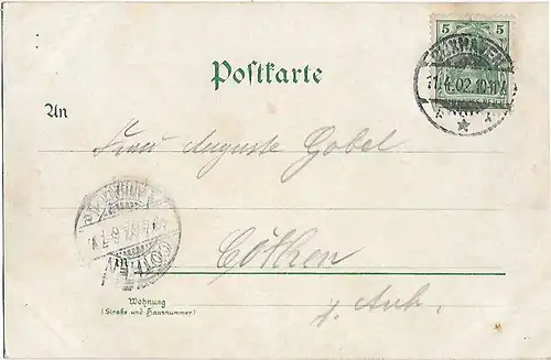 AK Gruss aus dem Nordseebade Cuxhaven. Am Dampfer Start. ca. 1902, Postkarte