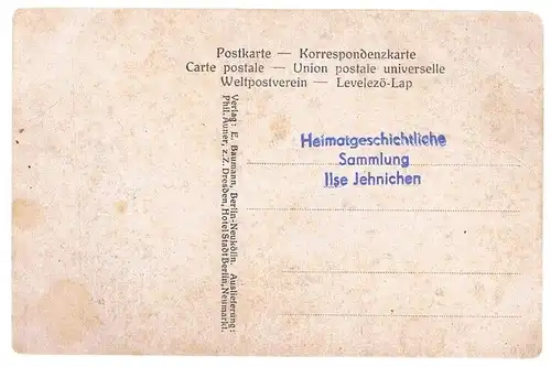 AK Leipzig. Löwenjagd, Postkarte, Verlag E. Baumann, gebraucht, gut