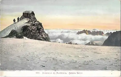 AK Ascension du Montblanc. Cabane Vallot. ca. 1913, Postkarte. Ca. 1913