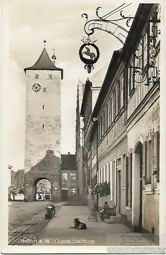 AK Haßfurt a.M. Oberer Stadtturm. ca. 1958, Postkarte. Ca. 1958, Verlag Benker