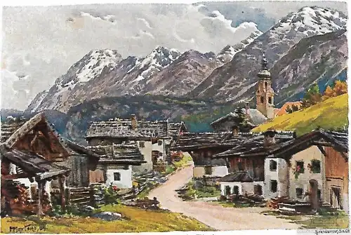 AK Dorf Lermoos in Tirol. ca. 1914, Postkarte. Ca. 1914, gebraucht, gut