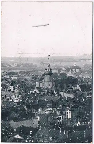 AK Zeppelin über Leipzig. Postkarte, Trinks & Co., gebraucht, gut