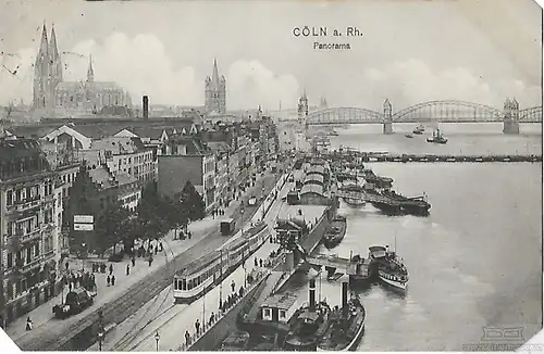 AK Cöln a. Rh. Panorama. ca. 1910, Postkarte. Ca. 1910, Verlag Trenkler