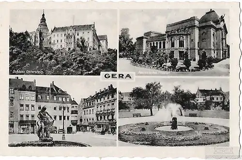 AK Gera. Schloss Osterstein. Küchengarten. ca. 1910, Postkarte. Ca. 1910
