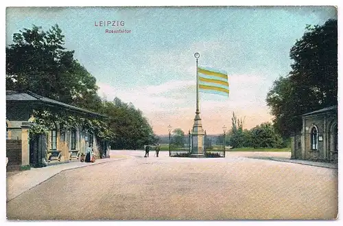 AK Leipzig. Rosentaltor. Postkarte, ca. 1906, Dr. Trenkler Co., gebraucht, gut