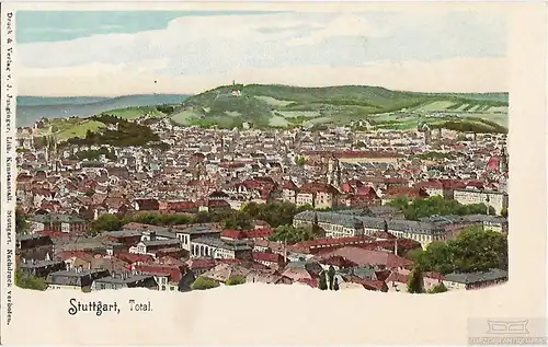 AK Stuttgart. Total. ca. 1913, Postkarte. Ca. 1913, Verlag J. Junginger