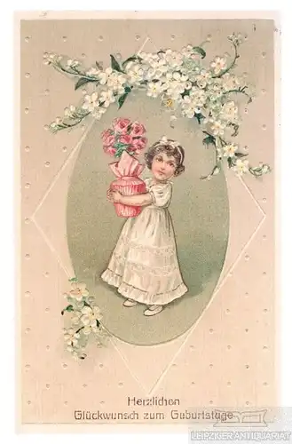 AK Herzlichen Glückwunsch zum Geburtstage, Postkarte. Karte, ca. 1912
